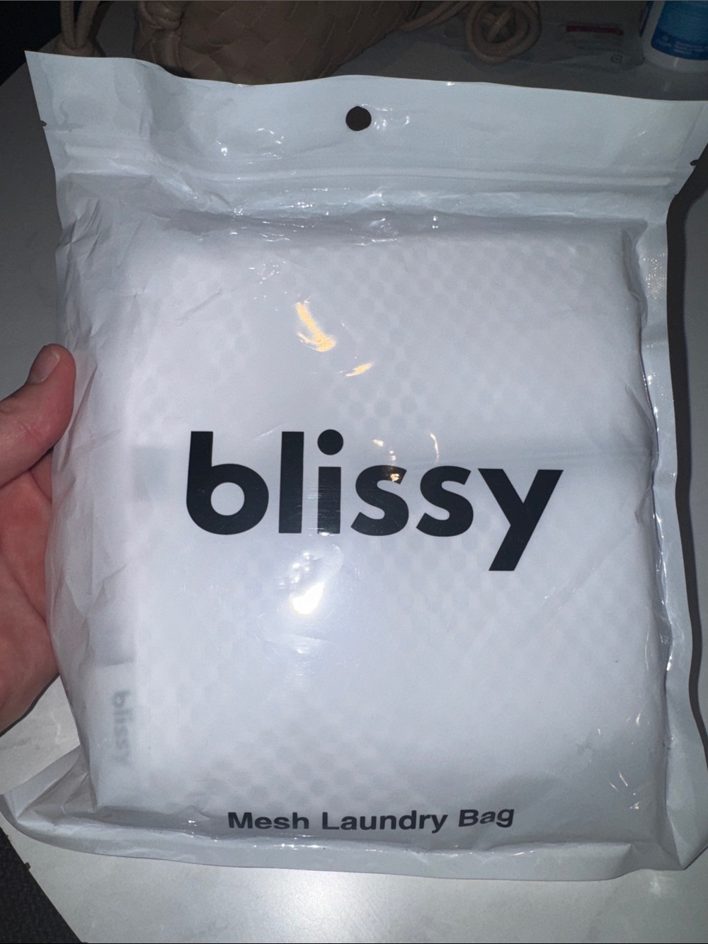 Blissy White Mesh Toiletry & Laundry Bag - Blissy 2 zippered mesh for intimates